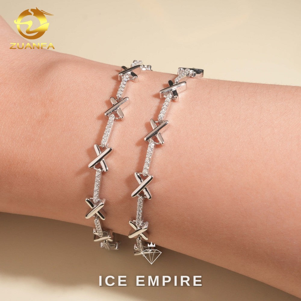 Iced Out 925 Silver Moissanite Bracelet