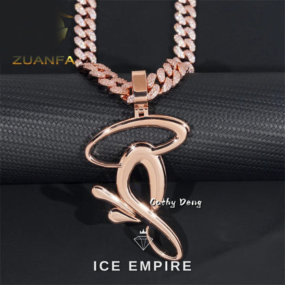 Iced Out Rose Gold Plated Cuban Chain