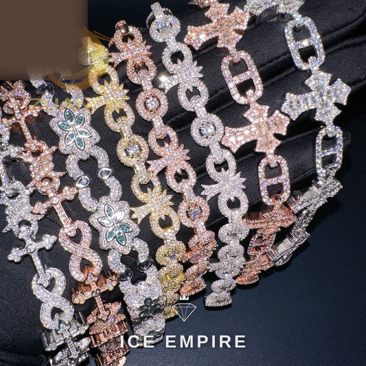 Iced Out Rose Gold Plated Moissanite Cuban Chain