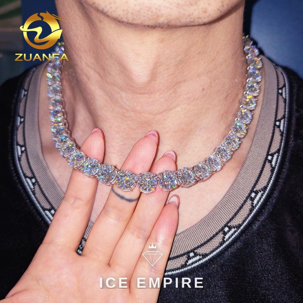 Iced Out Rose Gold Plated Moissanite Cuban Chain