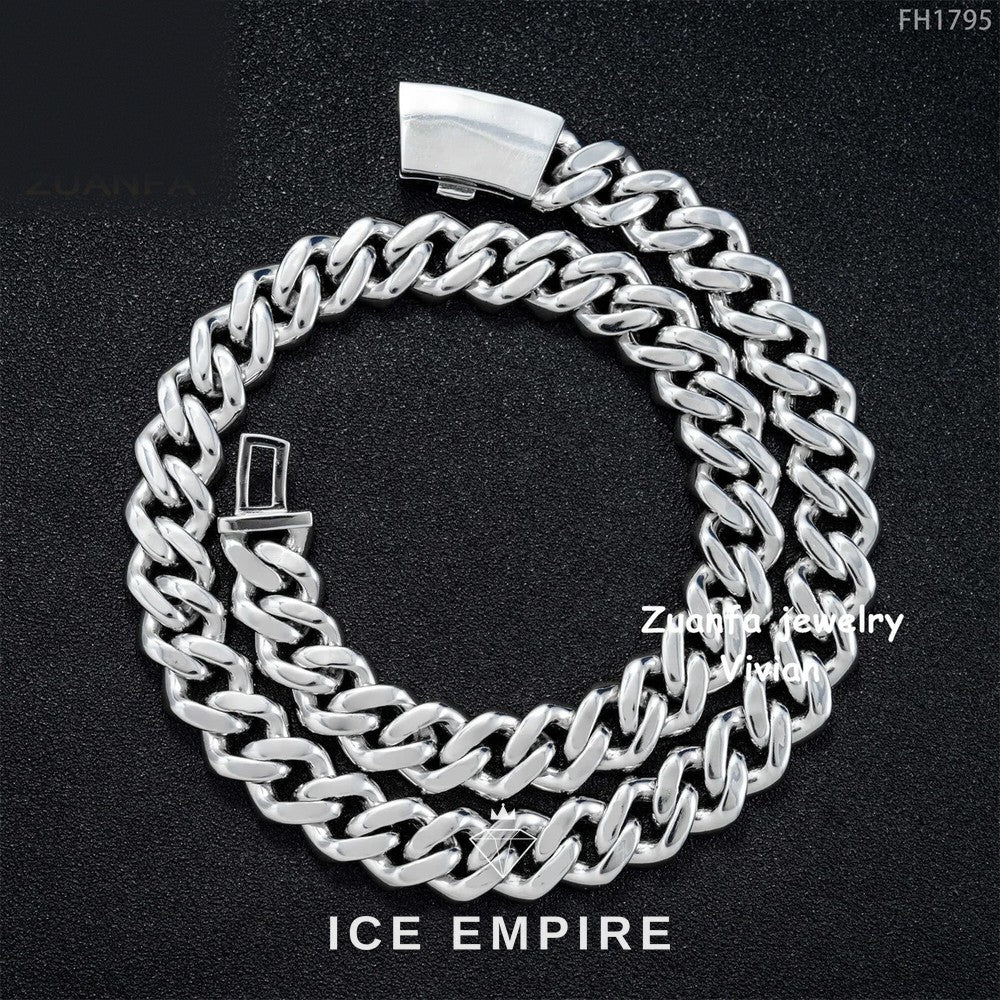 Iced Out Rose Gold Plated Moissanite Cuban Chain