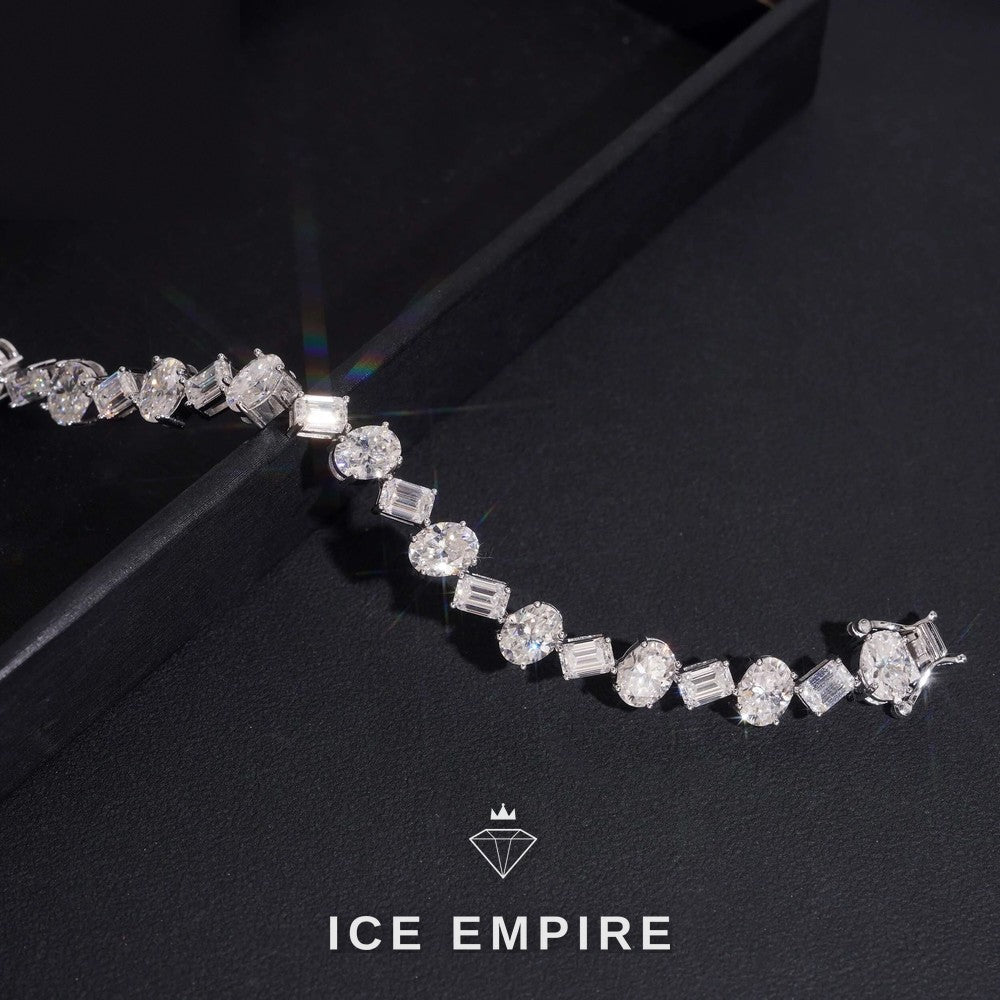 Iced Out Rose Gold Plated Moissanite Tennis Bracelet