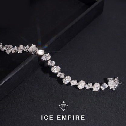 Iced Out Rose Gold Plated Moissanite Tennis Bracelet