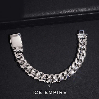 Iced Out 925 Silver Moissanite Cuban Chain
