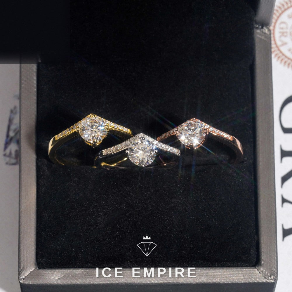 Iced Out 925 Silver Moissanite Wedding Band