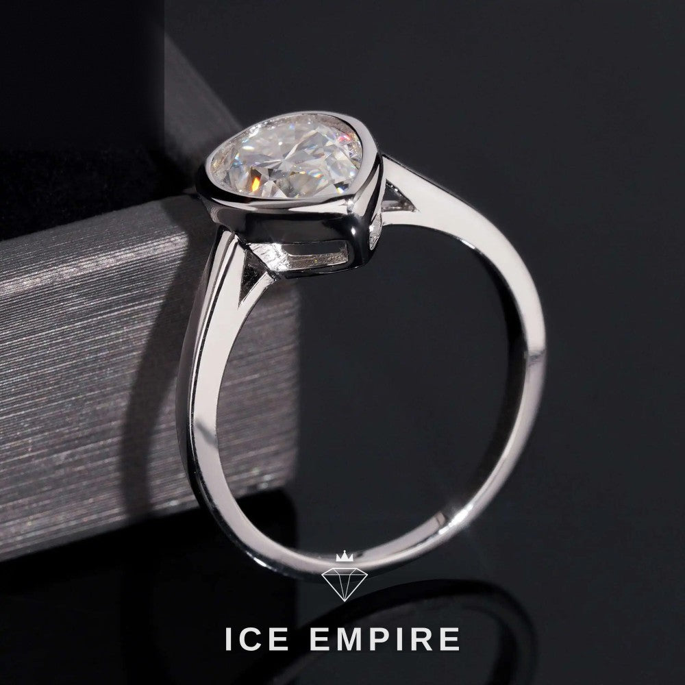 Iced Out 18K Gold Moissanite Wedding Band