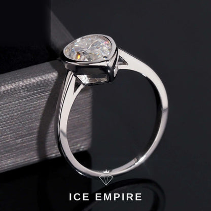 Iced Out 18K Gold Moissanite Wedding Band