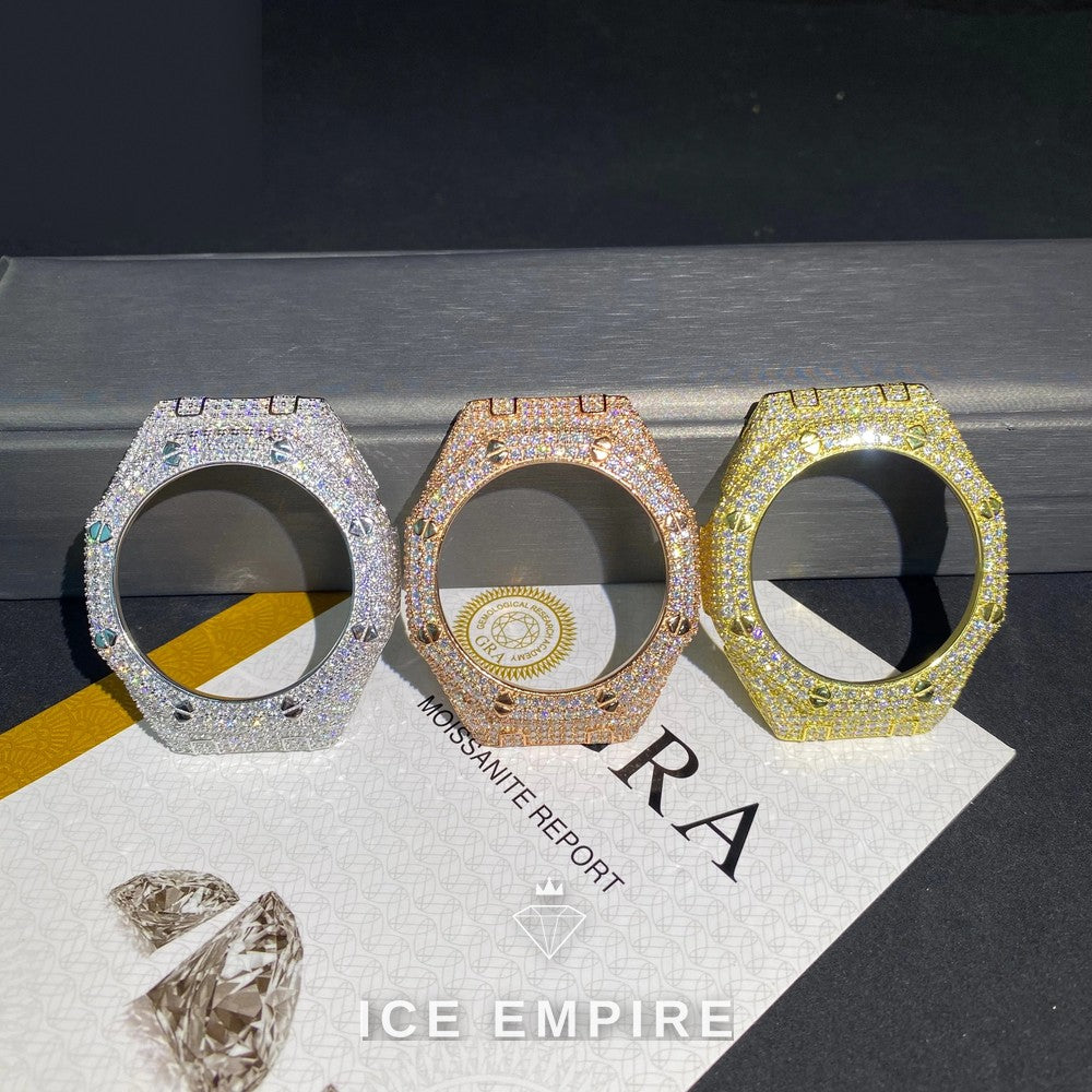 Iced Out 925 Silver Moissanite Watch