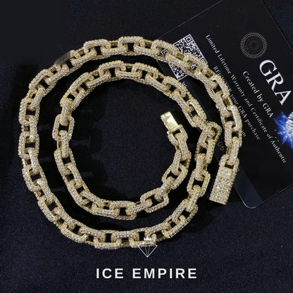 Iced Out 925 Silver Moissanite Cuban Chain