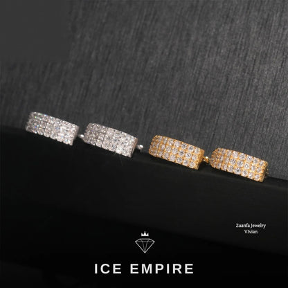 Iced Out 925 Silver Moissanite Earrings