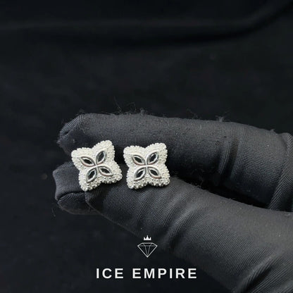 Iced Out 925 Silver Moissanite Stud Earrings