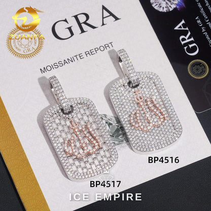 Iced Out 925 Silver Moissanite Pendant
