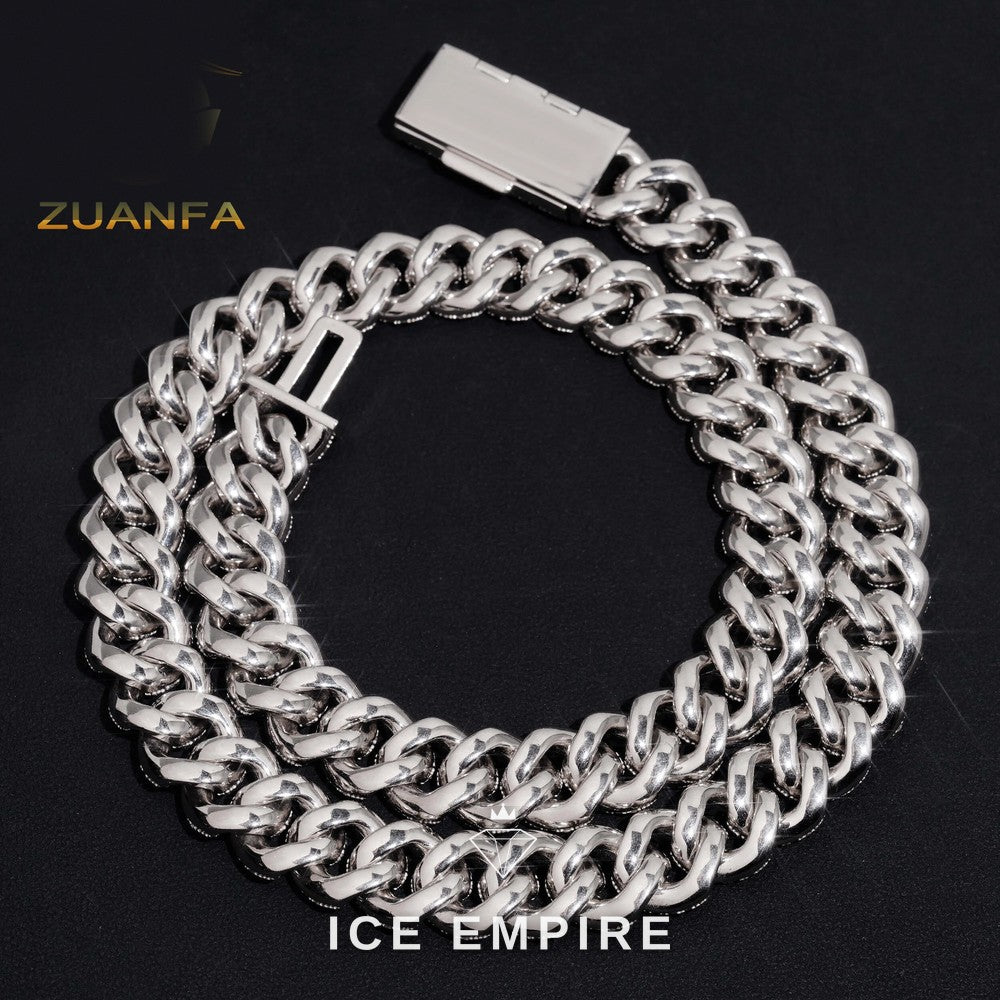 Iced Out Rose Gold Plated Moissanite Cuban Chain