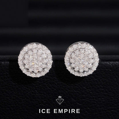 Iced Out 925 Silver Moissanite Stud Earrings