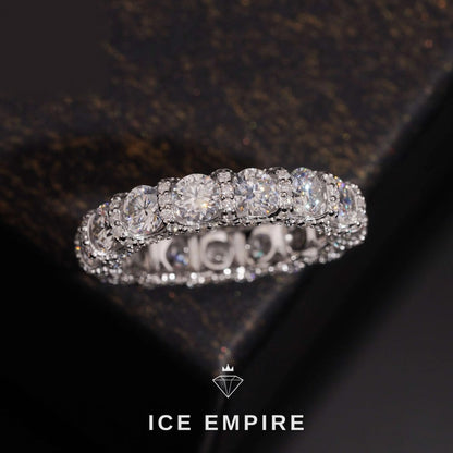 Iced Out 925 Silver Lab Grown Diamond Ring
