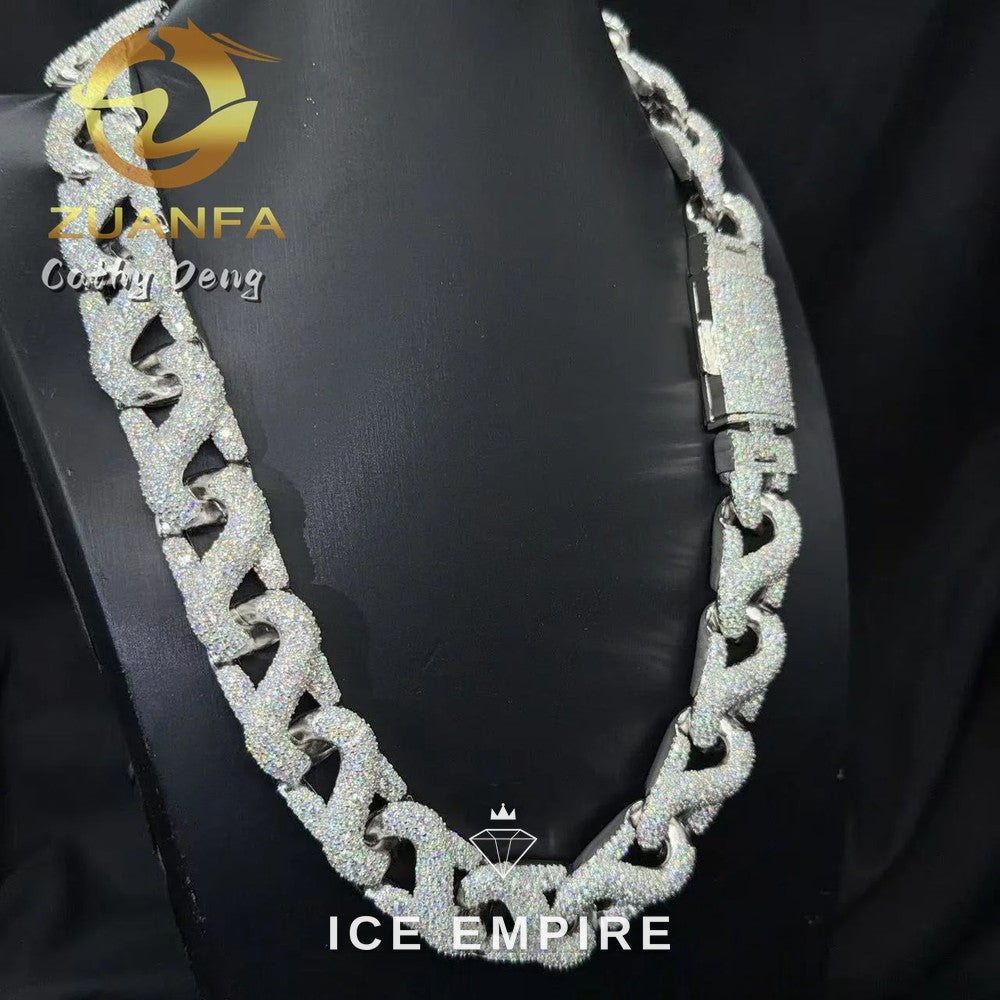 Iced Out Rose Gold Plated Moissanite Cuban Chain