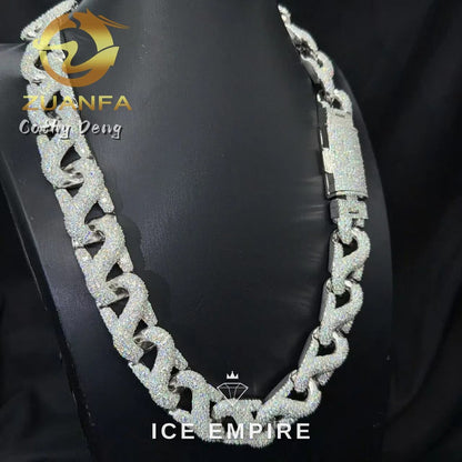 Iced Out Rose Gold Plated Moissanite Cuban Chain