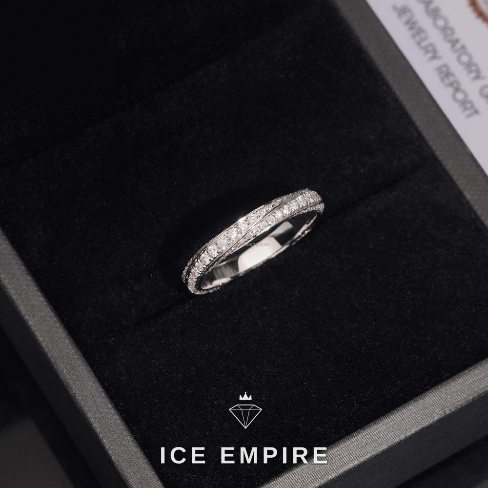 Iced Out Gold Plated Lab Grown Diamond Engagement Ring