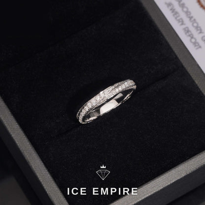 Iced Out Gold Plated Lab Grown Diamond Engagement Ring