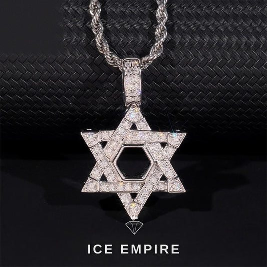 Iced Out Rose Gold Plated Moissanite Pendant