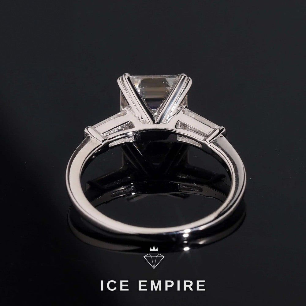 Iced Out 18K Gold Moissanite Wedding Band