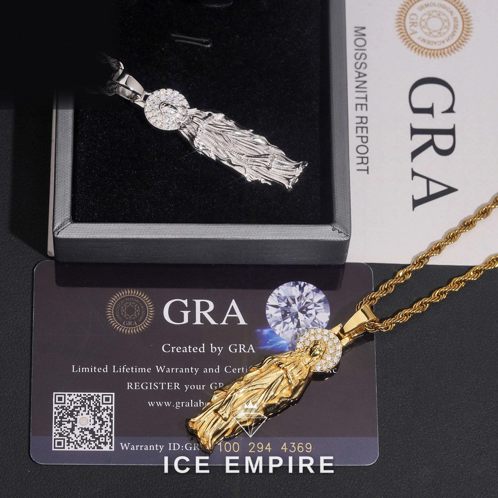 Iced Out 925 Silver Moissanite Pendant