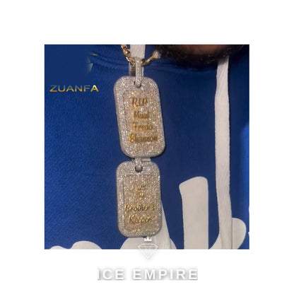 Iced Out Rose Gold Plated Moissanite Pendant