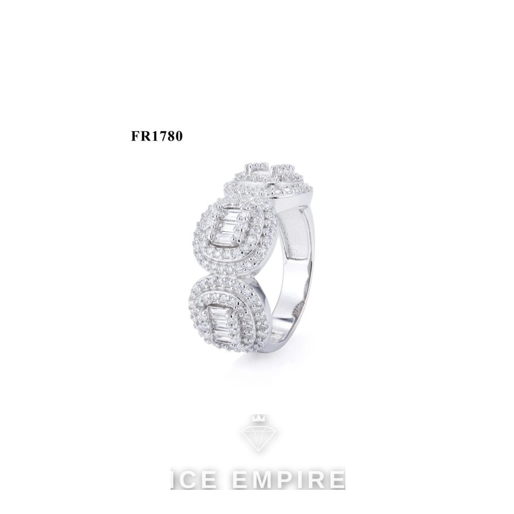 Iced Out 925 Silver Moissanite Ring