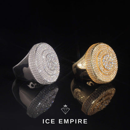 Iced Out Rose Gold Plated Moissanite Ring