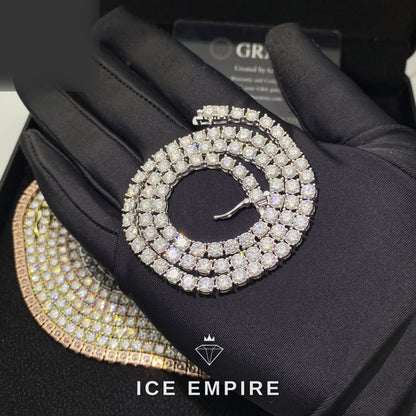 Iced Out Gold Plated Moissanite Cuban Chain