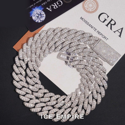 Iced Out Rose Gold Plated Moissanite Cuban Chain