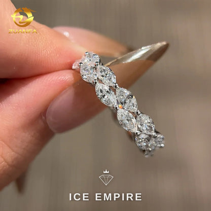 Iced Out 18K Gold Lab Grown Diamond Engagement Ring