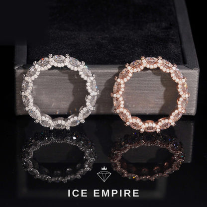 Iced Out 925 Silver Moissanite Ring