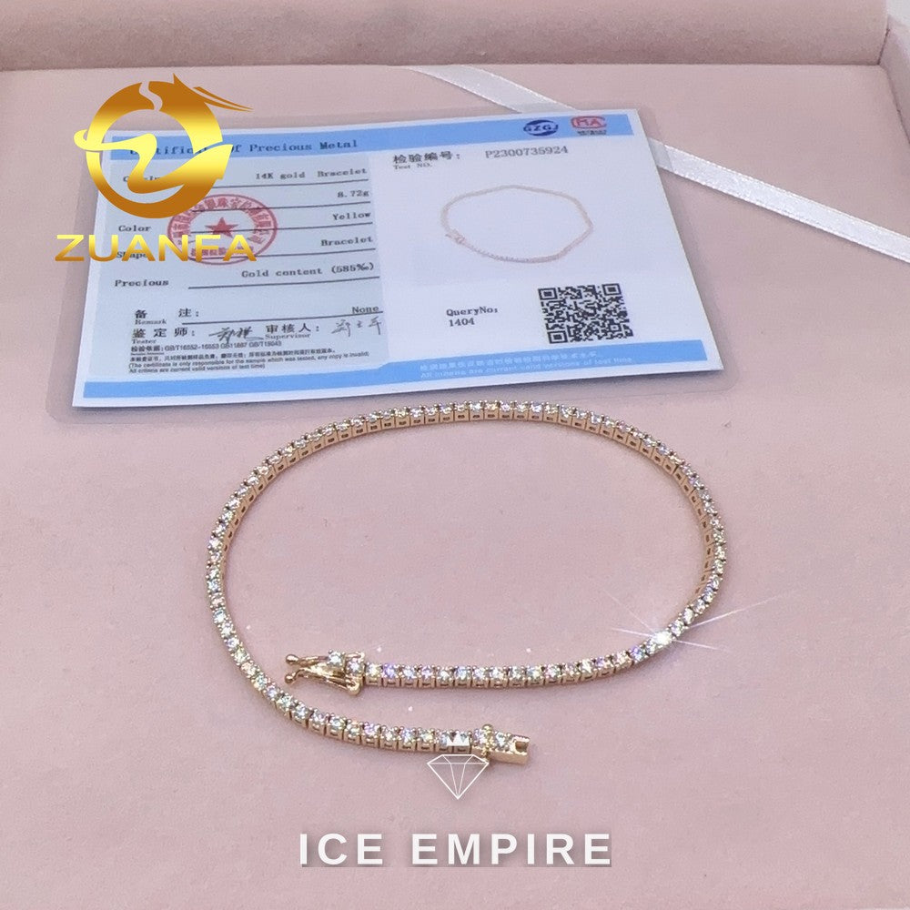Iced Out Rose Gold Plated Moissanite Cuban Chain