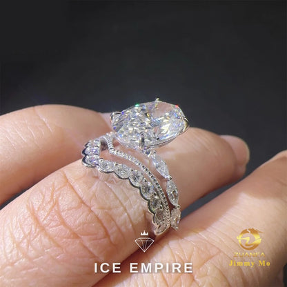 Iced Out 18K Gold Lab Grown Diamond Engagement Ring
