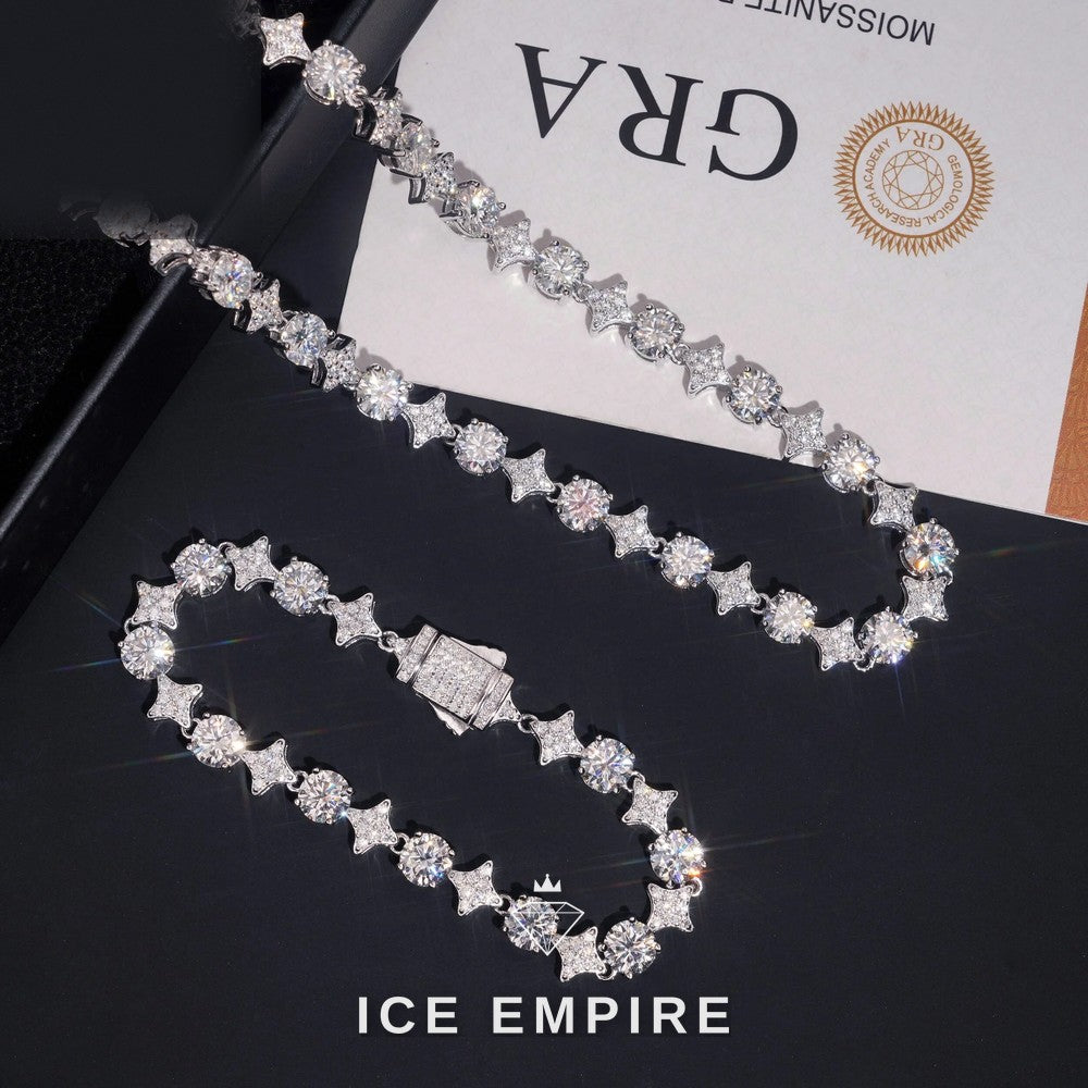Iced Out Rose Gold Plated Moissanite Cuban Chain