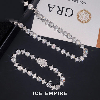 Iced Out Rose Gold Plated Moissanite Cuban Chain