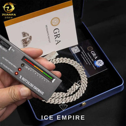 Iced Out Gold Plated Moissanite Cuban Chain