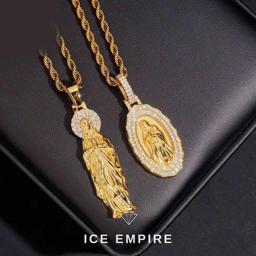 Iced Out Rose Gold Plated Moissanite Pendant