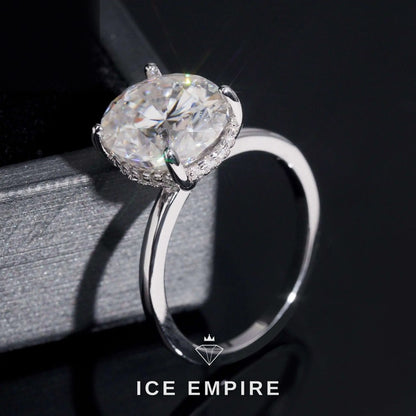 Iced Out 18K Gold Moissanite Wedding Band