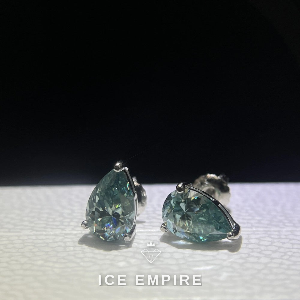 Iced Out 925 Silver Moissanite Earrings