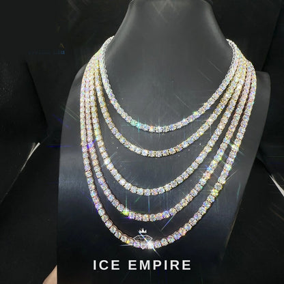 Iced Out Rose Gold Plated Moissanite Tennis Chain