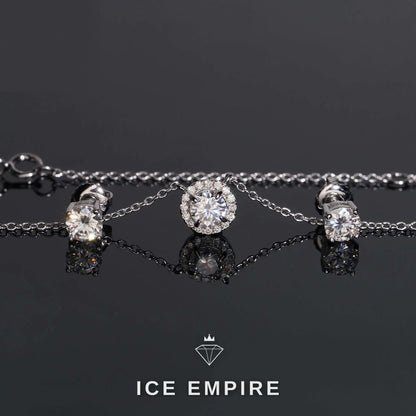 Iced Out Cluster 925 Silver Moissanite Pendant