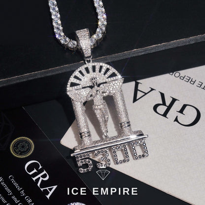 Iced Out 925 Silver Pendant