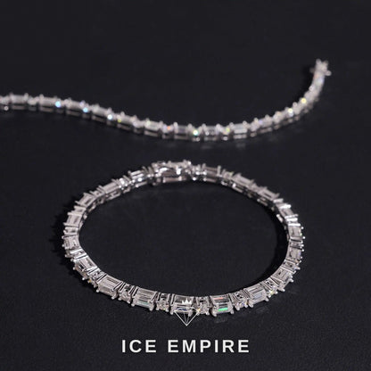Iced Out 925 Silver Moissanite Tennis Bracelet