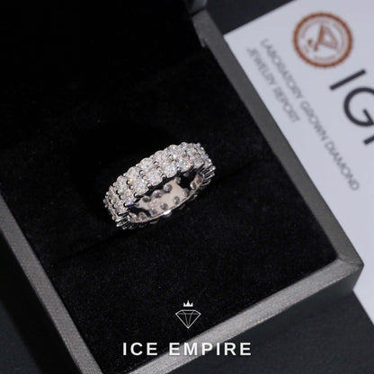 Iced Out 10K Gold Lab Grown Diamond Engagement Ring