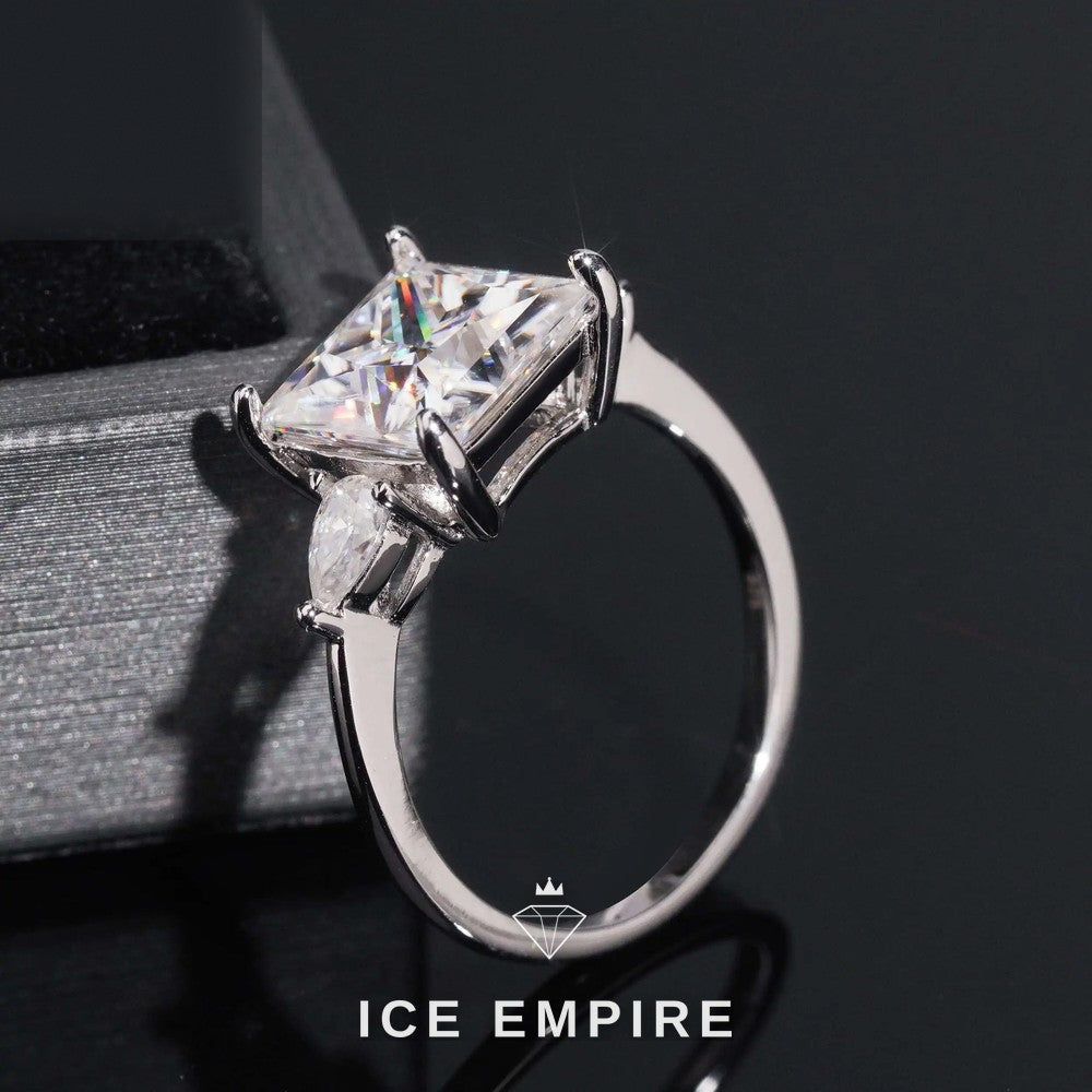 Iced Out Gold Plated Moissanite Wedding Band