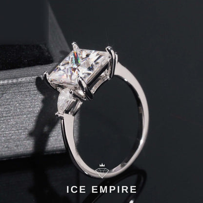 Iced Out Gold Plated Moissanite Wedding Band