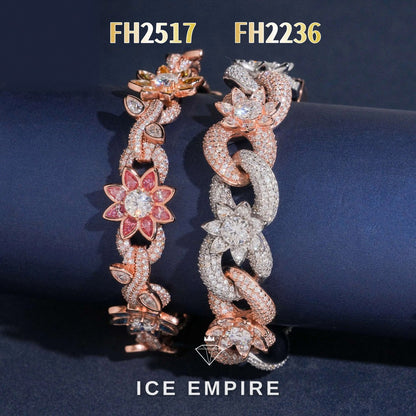 Iced Out Baguette 925 Silver Moissanite Cuban Chain