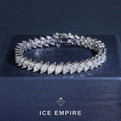 Iced Out 925 Silver Moissanite Tennis Bracelet